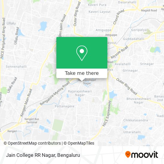 Jain College RR Nagar map