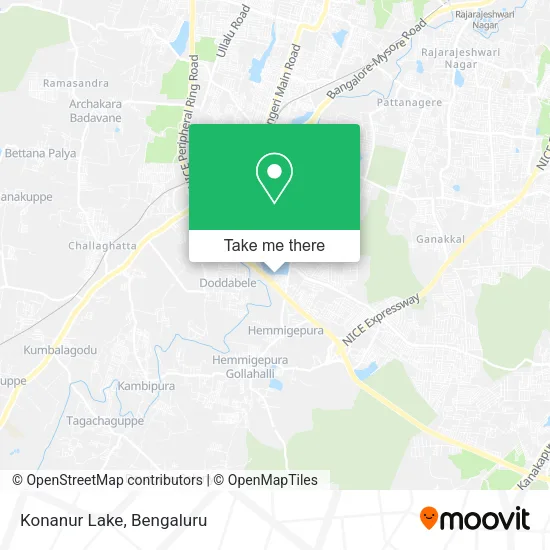 Konanur Lake map