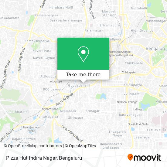 Pizza Hut Indira Nagar map