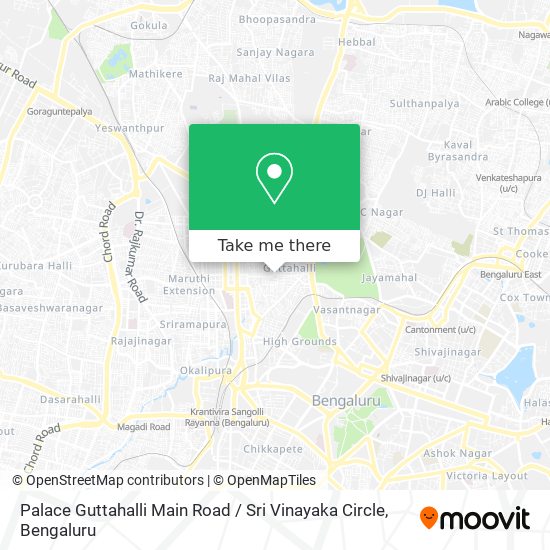 Palace Guttahalli Main Road / Sri Vinayaka Circle map