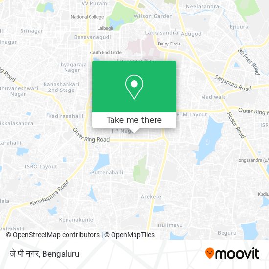 जे पी नगर map