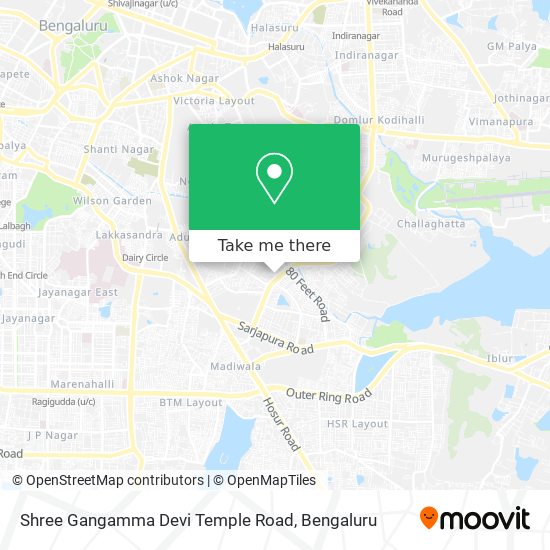 Shree Gangamma Devi Temple Road map