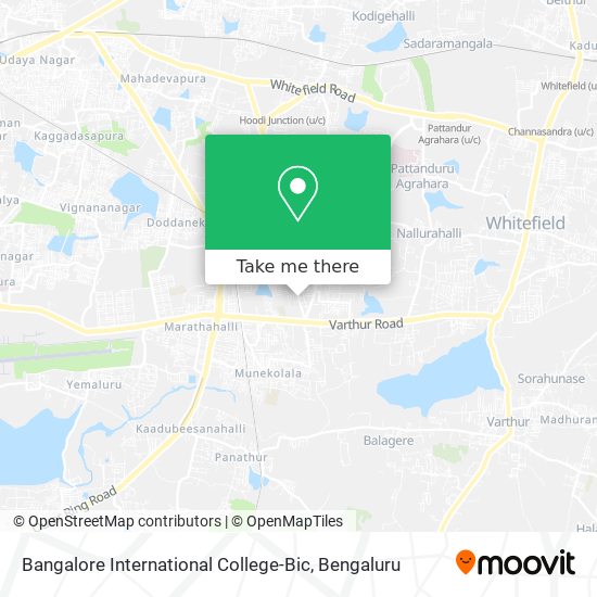 Bangalore International College-Bic map