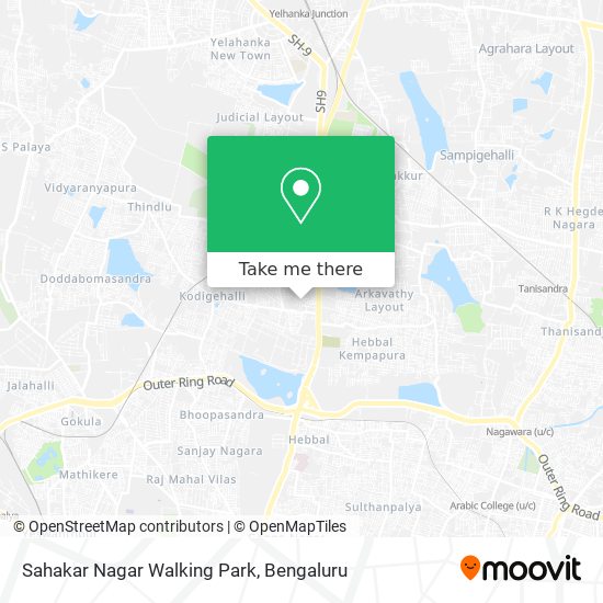 Sahakar Nagar Walking Park map