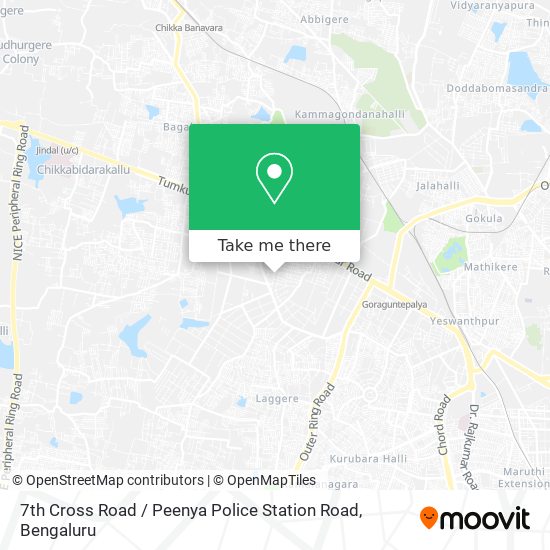 7th Cross Road / Peenya Police Station Road map