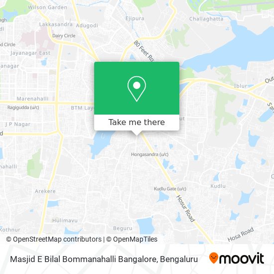 Masjid E Bilal Bommanahalli Bangalore map