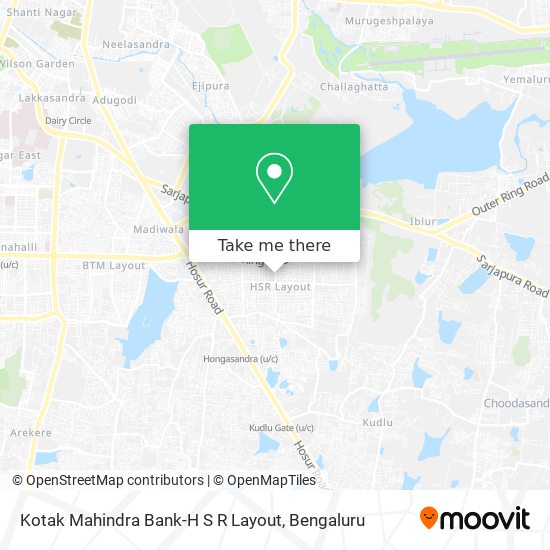 Kotak Mahindra Bank-H S R Layout map