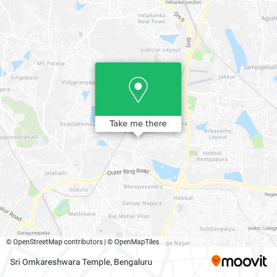 Sri Omkareshwara Temple map
