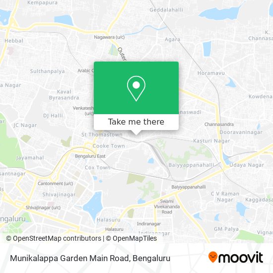 Munikalappa Garden Main Road map