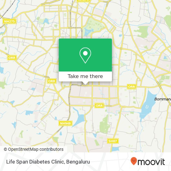 Life Span Diabetes Clinic map