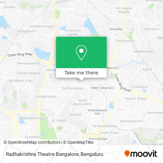 Radhakrishna Theatre Bangalore map