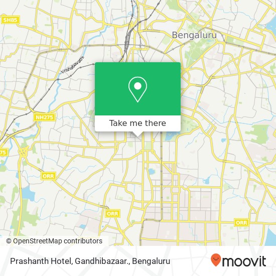 Prashanth Hotel, Gandhibazaar. map