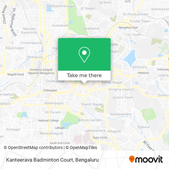 Kanteerava Badminton Court map