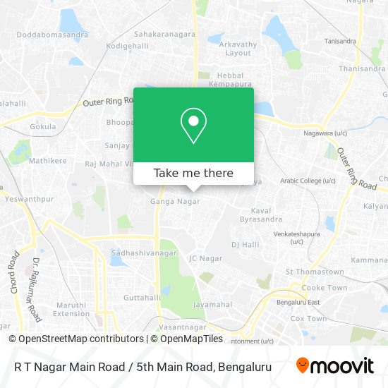 R T Nagar Main Road / 5th Main Road map