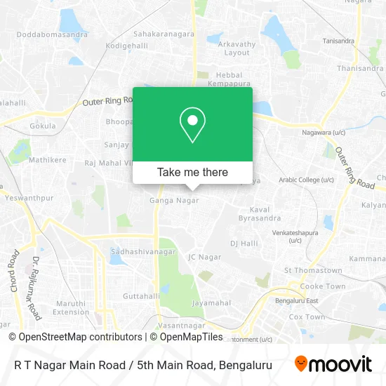 R T Nagar Main Road / 5th Main Road map