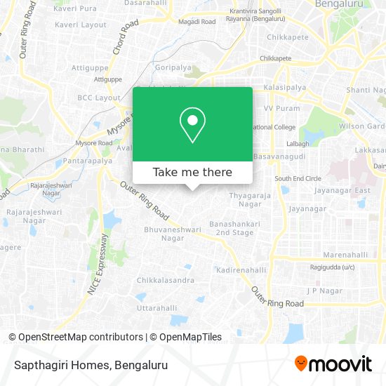 Sapthagiri Homes map