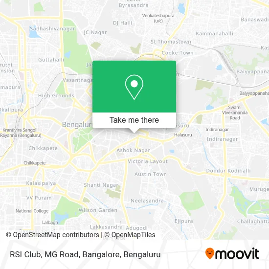 Rsi Club, MG Road, Bangalore map