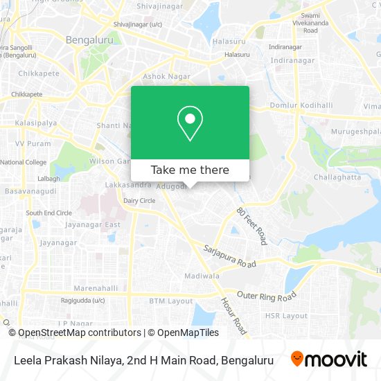 Leela Prakash Nilaya, 2nd H Main Road map