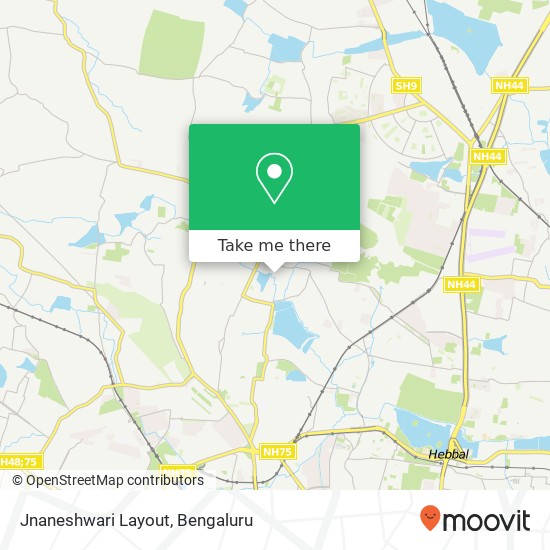 Jnaneshwari Layout map
