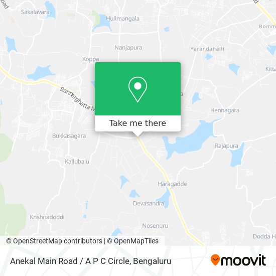 Anekal Main Road / A P C Circle map