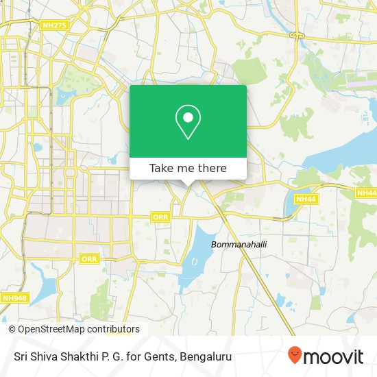 Sri Shiva Shakthi P. G. for Gents map