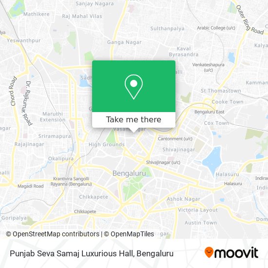 Punjab Seva Samaj Luxurious Hall map