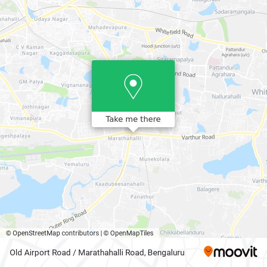 Old Airport Road / Marathahalli Road map