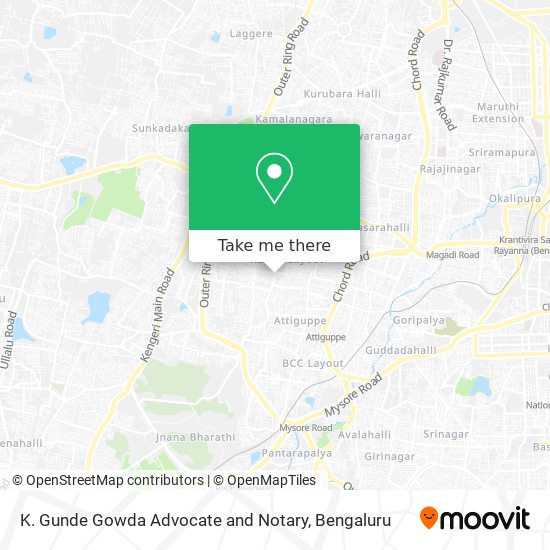 K. Gunde Gowda Advocate and Notary map