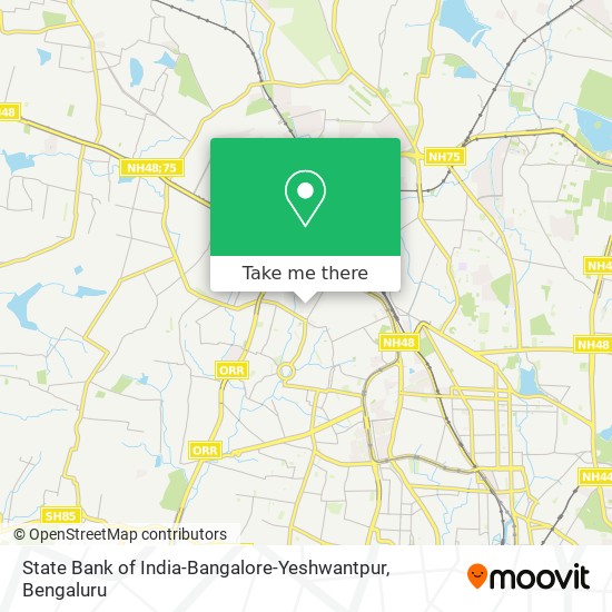 State Bank of India-Bangalore-Yeshwantpur map