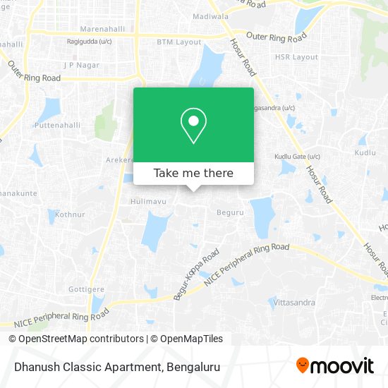 Dhanush Classic Apartment map