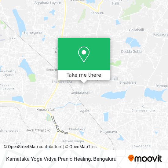 Karnataka Yoga Vidya Pranic Healing map