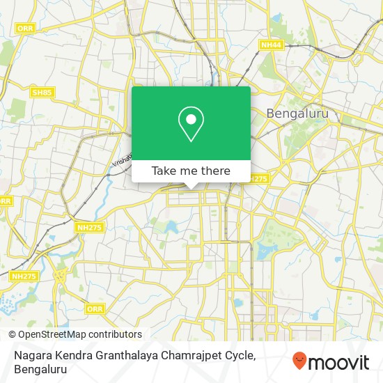 Nagara Kendra Granthalaya Chamrajpet Cycle map