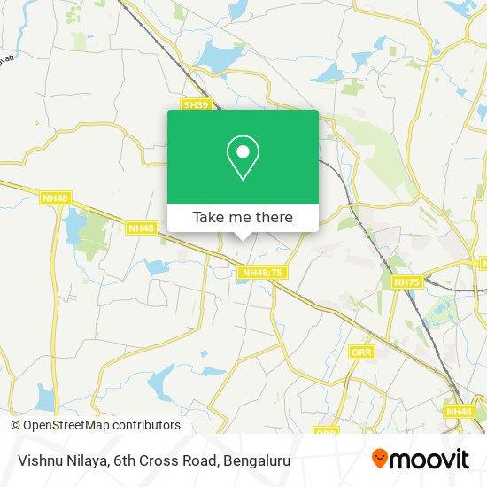 Vishnu Nilaya, 6th Cross Road map