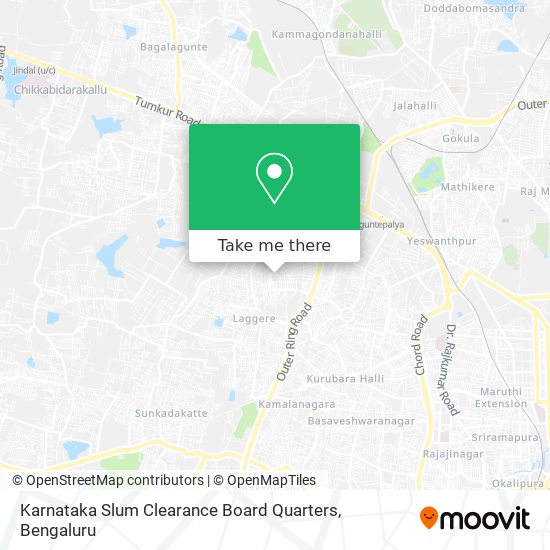 Karnataka Slum Clearance Board Quarters map
