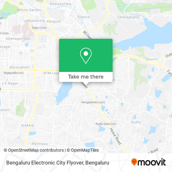 Bengaluru Electronic City Flyover map