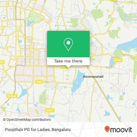 Poojitha's PG for Ladies map