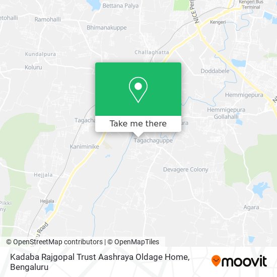 Kadaba Rajgopal Trust Aashraya Oldage Home map