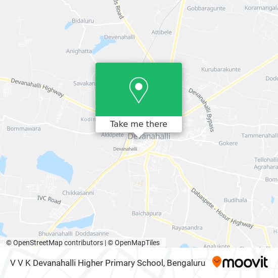 V V K Devanahalli Higher Primary School map