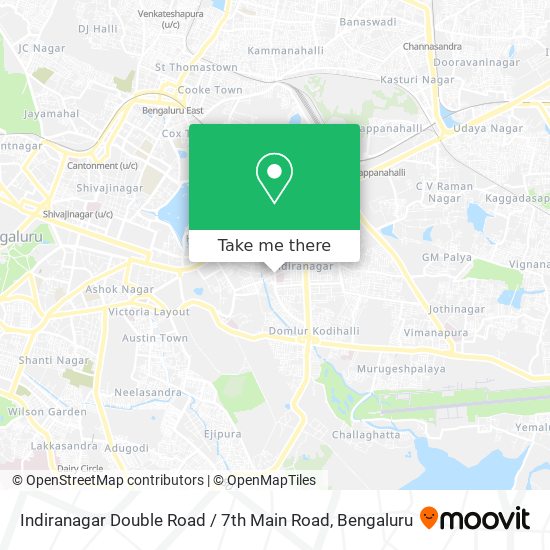 Indiranagar Double Road / 7th Main Road map
