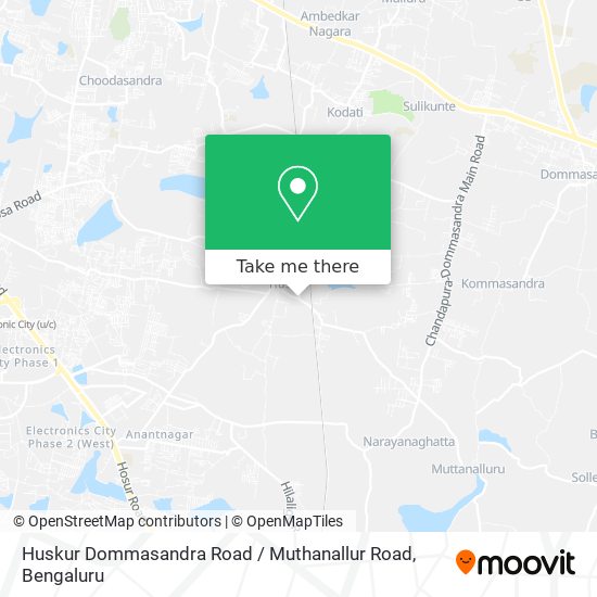 Huskur Dommasandra Road / Muthanallur Road map