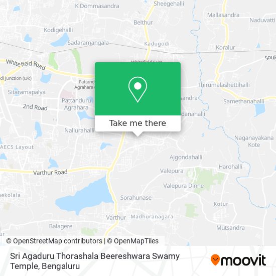 Sri Agaduru Thorashala Beereshwara Swamy Temple map