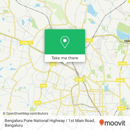 Bengaluru Pune National Highway / 1st Main Road map