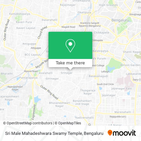 Sri Male Mahadeshwara Swamy Temple map