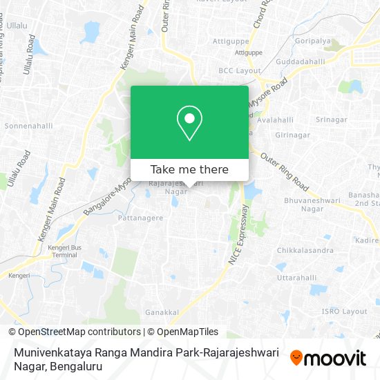 Munivenkataya Ranga Mandira Park-Rajarajeshwari Nagar map