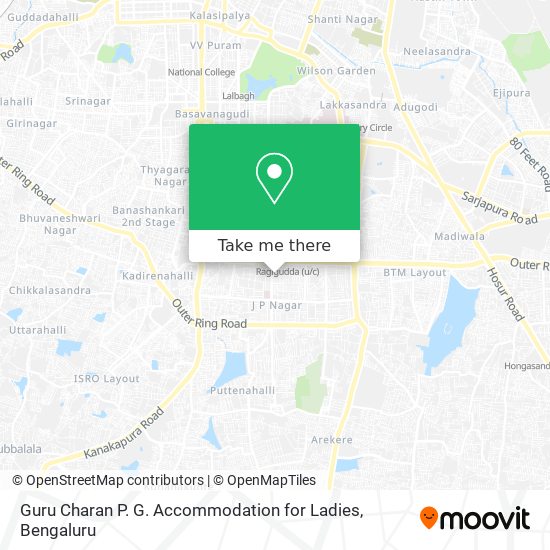 Guru Charan P. G. Accommodation for Ladies map