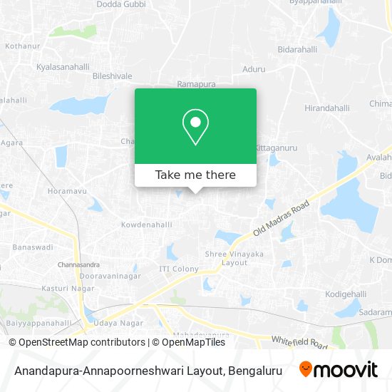 Anandapura-Annapoorneshwari Layout map