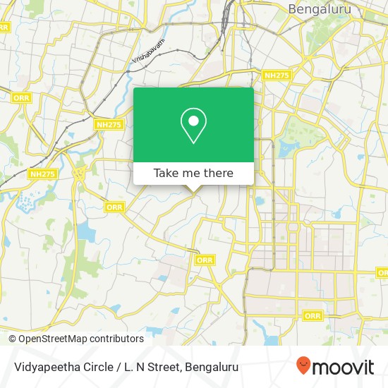 Vidyapeetha Circle / L. N Street map