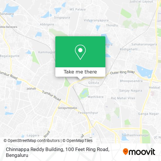 Chinnappa Reddy Building, 100 Feet Ring Road map