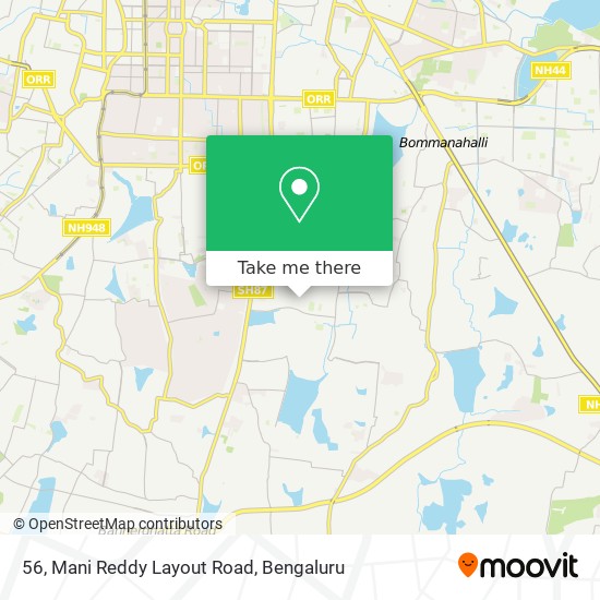 56, Mani Reddy Layout Road map