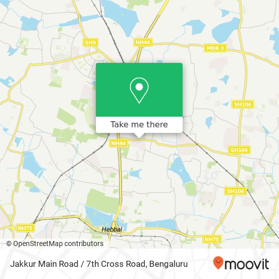 Jakkur Main Road / 7th Cross Road map